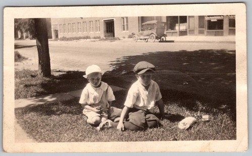 Vtg snapshot two boys - snapshot,