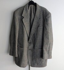 TOWNCRAFT Blazer VTG Mens 38S Checked Plaid Sport Coat Tweed 70s 80s Grandpa Dad