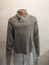 Tokyo Laundry Cable Knit Patterned Long Cardigan Large Grey Godfrey