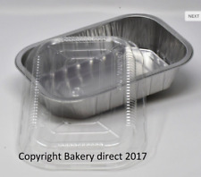 Bakery Direct Rigid Smoothwall Strong Foil Food Takeaway Trays With Clear Lids