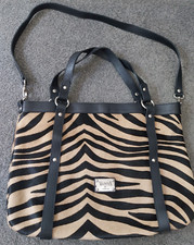 Valentina Italia handbag leather Zebra Print excellent condition like new Italy