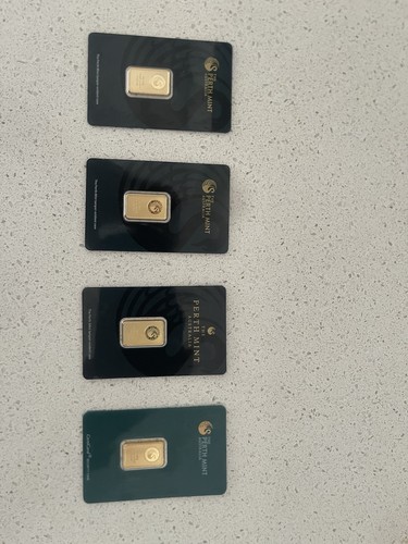 Gold bars the perth mint - 4, bars.