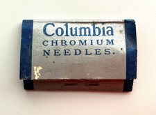 Vintage Columbia Chromium Gramophone Needles – Silver Packet, 2 Red Tip needles