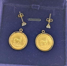 14K Gold Coin Earrings