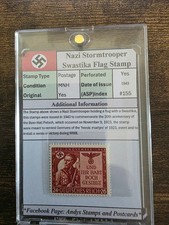 WWII Nazi Germany Third Reich Stormtrooper Swastika Flag Heroic Martyrs Stamp