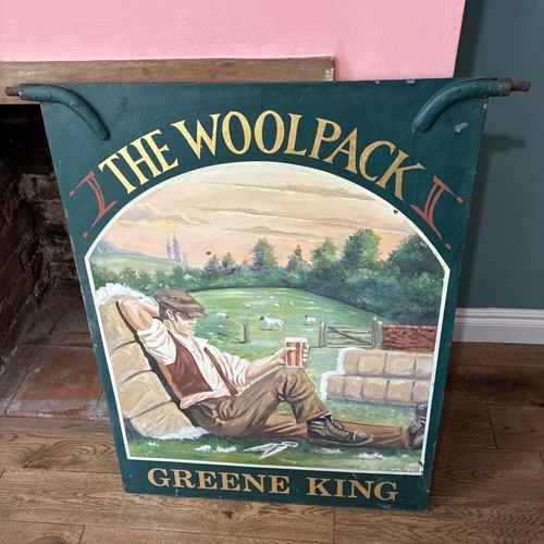 Pub sign hand painted - painted, metal
