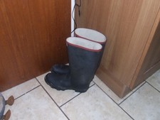 Mens Argyll Black Rubber Wellington Boots Scottish Wellies Size 11   Hunter