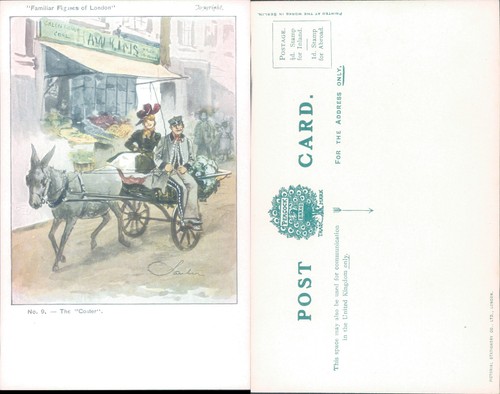 Coster with donkey cart - , in