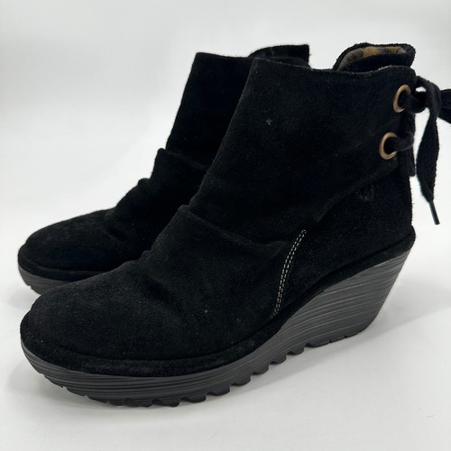 Fly london black - london, wedge