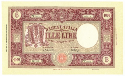 1000 lire barbetti grande - 1000, m