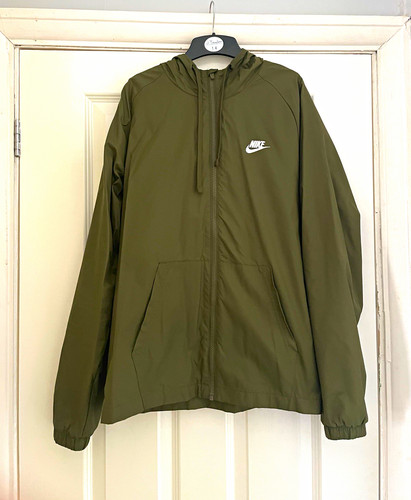 Nike men green hooded full - green,