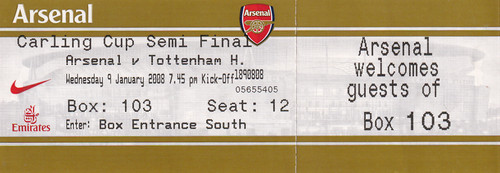 Ticket arsenal tottenham - ticket,