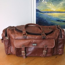 Hulsh 24" Leather Duffle Holdall Weekend Bag RRP £74.99