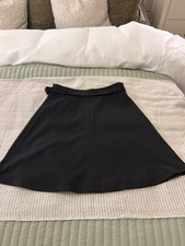 Ladies Black A Line Belted