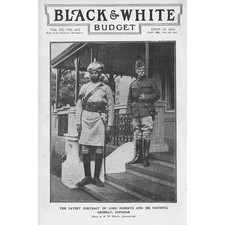 Lord Roberts and his Faithful Orderly Dufadar - Antique Print 1900