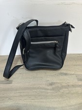 Vintage 90’s Bueno Black Leather Cross Body Handbag 