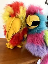 2 Giant Multicolour Parrot Hand Puppets with Squawk Noises - The Puppet Company