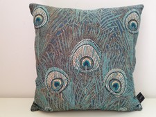 Liberty William Morris Hera Linen & Velvet Fabric Arts Cushion Cover Teal  35cm