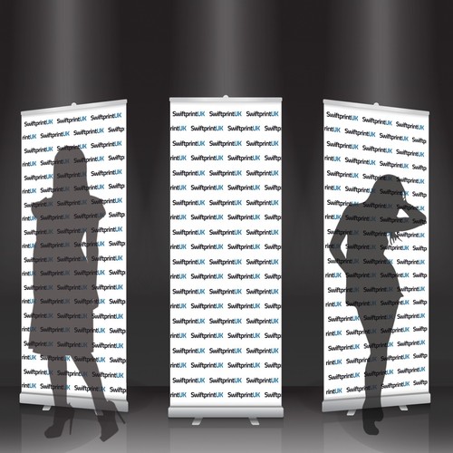 Roller banner pop display - up,