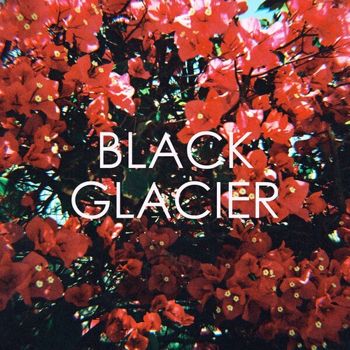 Black glacier broken with - glacier,