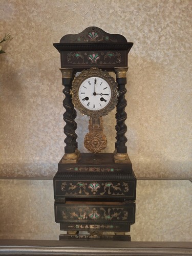 Antique french portal mantel - french,