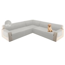 Leather L Shape Couch Cover 4