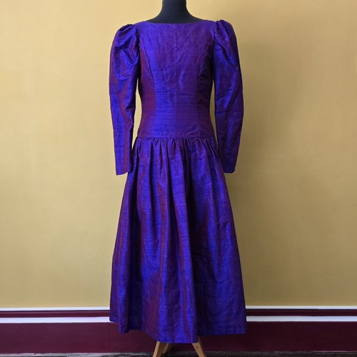 Vintage 1980s purple silk - purple,