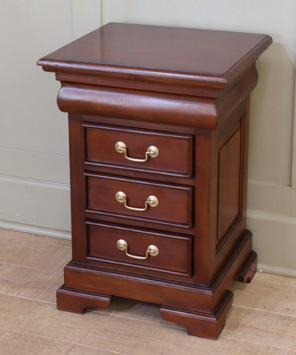 Mahogany bedside cabinet 3 - mahogany,