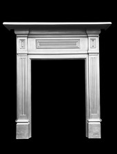 LARGE VICTORIAN EDWARDIAN CAST IRON FIREPLACE FIRE WOODBURNER SURROUND RESTORED