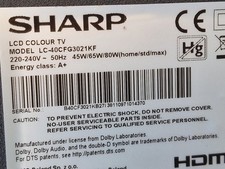 TV STAND FOR 40” SHARP + FITTING SCREWS MODEL LC-40CFG3021KF