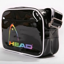 Head Black Glossy Shoulder Bag