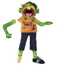 55cm Jeffy Hat Hand Puppet Zombie Jeff Plush Cosplay Toy Stuffed Doll Kids Gifts