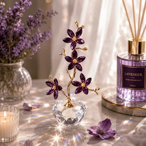 Crystal flower figurine - flower,