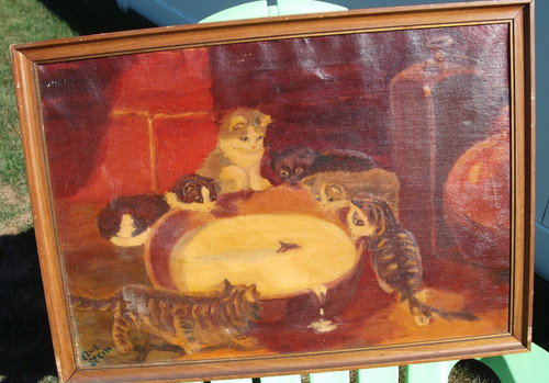 Vintage large painting - large, on
