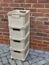 X4 Heavy duty plastic stacking storage box / container