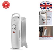 Compact White Oil Heater: 650W