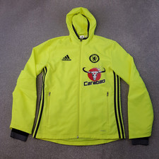 Adidas Chelsea Jacket Small Green Rain Coat Football Training Windbreaker 2016