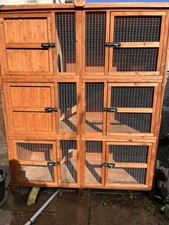 6ft Three-Tier Rabbit, Guinea Pig,Small Animal  Hutch 3 Separate Living Quarters