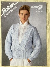Robin knitting pattern 14083. Cardigan, Chunky 30-40". NEW, old stock