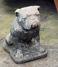 concrete Bulldog garden ornament
