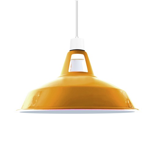 Vintage metal lamp - metal, shade