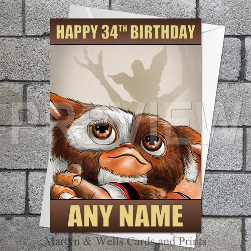 Gremlins birthday card 5x7 - gremlins,