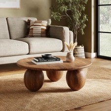Buffie Coffee Table Mango Wood - Beautiful Royal Look Elegant Posh Home Decor