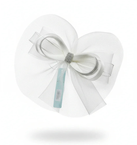 Diamante bow fascinator - bow,