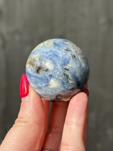 Blue kyanite sphere crystal - blue,