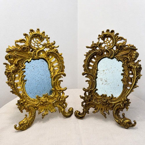 Pair antique french - antique, gilt