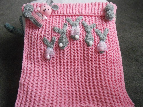 Hand knitted baby - hand, plush