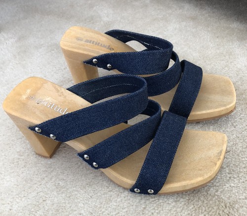 Denim mules size - denim,