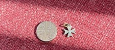 Vintage Maltese Cross Pendant No Chain Silver coloured Preloved
