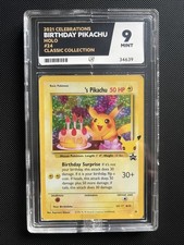Pokemon TCG Birthday Pikachu 24 Celebrations Classic Collection Ace 9